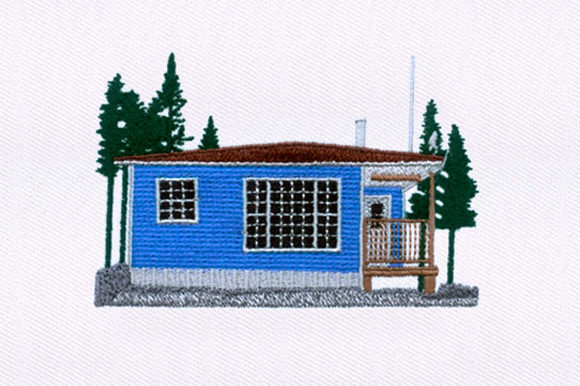 Beach Cabin: A Charming Embroidery Design for Coastal Vibes