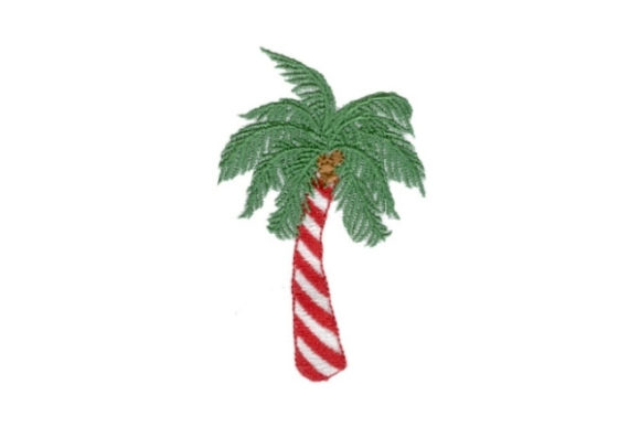 Candy Cane Palm: A Festive and Charming Embroidery Design