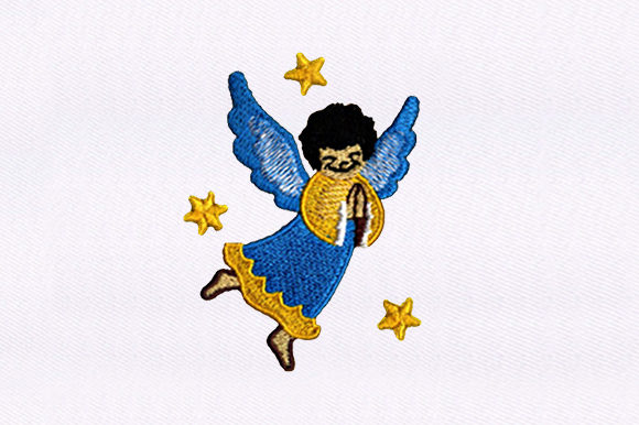 Charming Angel Girl: A Delicate Fairy Tale Embroidery