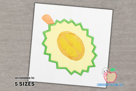 Charming Durian with the Seeds Applique Pattern