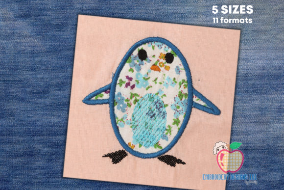 Charming Little Penguin Applique for Holiday Cheer