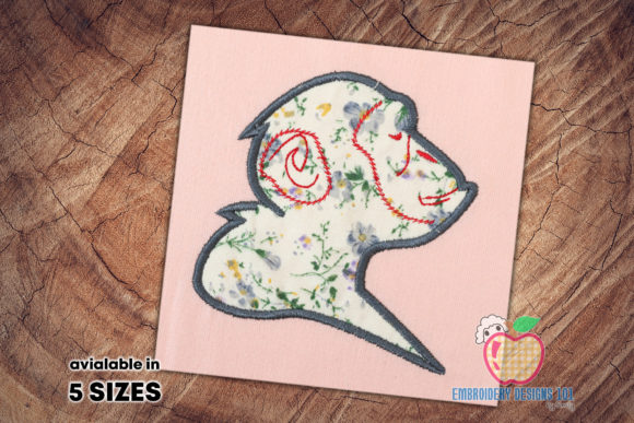 Close Up of Monkey Face: A Charming Holiday Applique