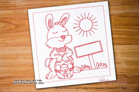 Easter Rabbit Redwork: A Designer's Market Review