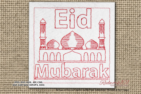 Eid Mubarak Lineart Masjid Design Review