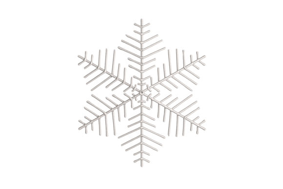 Fluffy Snowflake: A Cozy & Festive Embroidery Design for Holiday Products