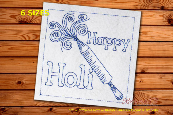 Holi with Colors Redwork: A Boutique Embroidery Design Review