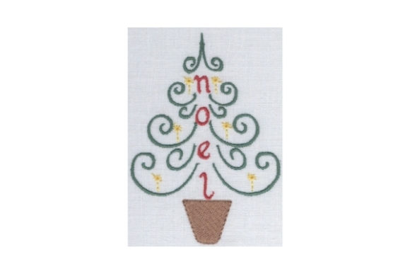Noel Tree: A Festive Embroidery Design for Holiday Projects