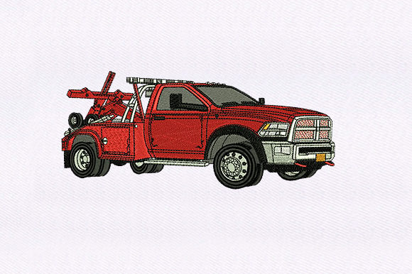 Red Pickup Truck: A Versatile Embroidery Design