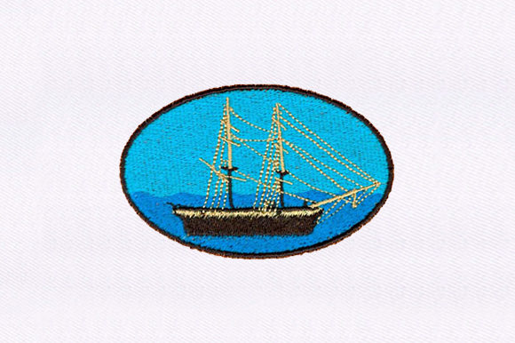 Ship Scenery: A Premium Embroidery for Sweatshirts